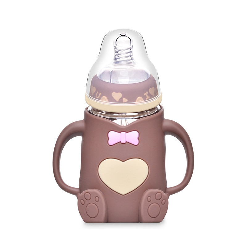 Baby Bottle with Handles Cute Feeding Bottle